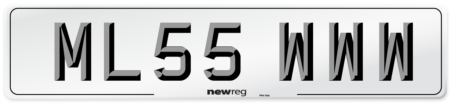 ML55 WWW Number Plate from New Reg